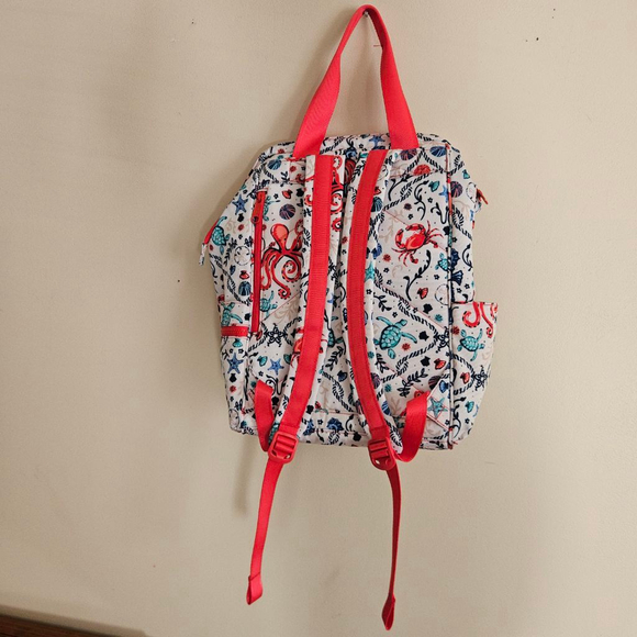 Vera Bradley Lighten Up Reactive Sea Life Cooler Backpack Octopus Turtle Shells